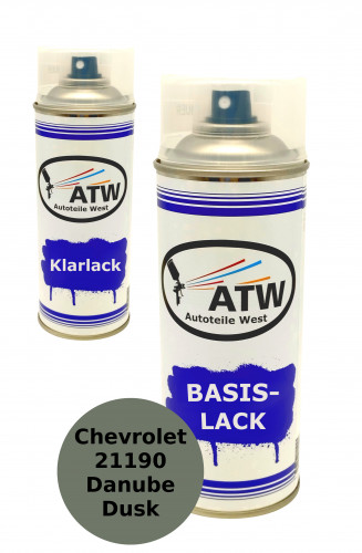 Autolack für Chevrolet 21190 Danube Dusk +400ml Klarlack Set